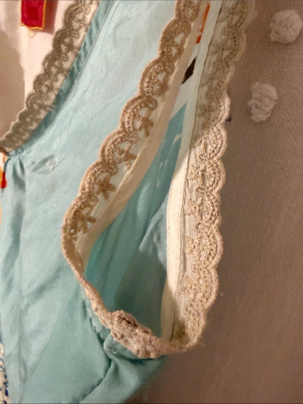JOHNNY WAS Silk Floral Dress - White & Teal Accent - Picture 10 of 10